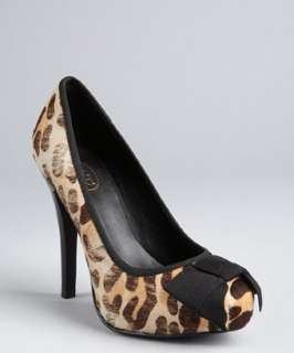 Ash brown distressed leopard pony hair Exquis pumps   up to 
