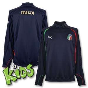 10 11 Italy 1/2 Zip Jacket   Navy   Boys  Sports 