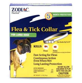Zodiac 5 Moth Flea & Tick Collar Large Dog start working in 24 hours 