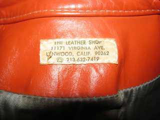 Vintage Mint Leather Motorcycle Mens Jacket Pants Suit  