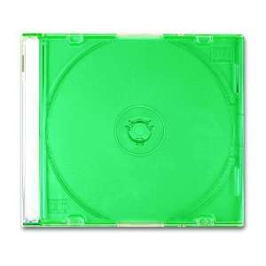  Cd/dvd Jewel Case, 5mm with Green Color Tray for Single Cd 