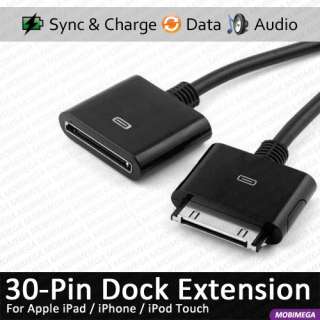 product name 30 pin dock extender cable with sync charge audio for 
