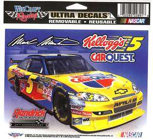 NASCAR STICKER ~ MARK MARTIN #5 ~ KELLOGS ~ ULTRA DECAL  