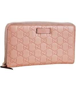 Gucci pink guccissima Joy zip continental wallet   