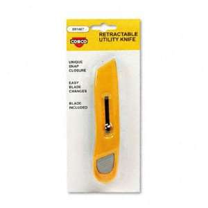  Plastic Utility Knife w/Retractable Blade & Snap Case Pack 