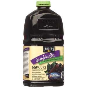 Langers 100% Juice Grape Juice Plus   8 Pack  Grocery 