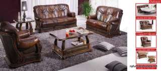 Oakman Living Room SET sofa loveseat & chair LEATHER  