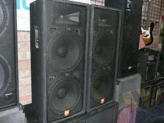 Pair JBL JRX100 PA Speakers 2 15 w/ Horns  JRX125 VGC  