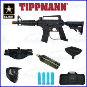   Tippmann Alpha Black Paintball Marker Gun MEGA Package with GxG Bag