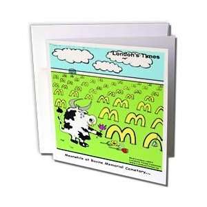  Cartoons Cows   Bovine Memorial Cemetery Gifts   Greeting Cards 