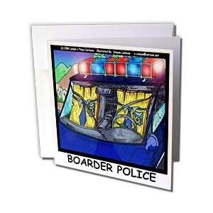 Londons Times Funny Society Cartoons   Boarder Police   Greeting Cards 