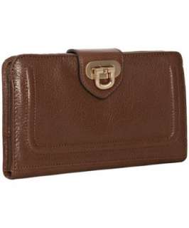 Hype brown leather Laura checkbook wallet  