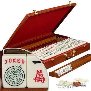  American Mahjong Game Set with Red Wood Case Toys & Games