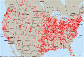 United States map below shows where most of my traps are in use as 