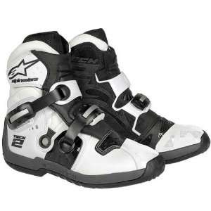   Tech 2 Mens Motocross Motorcycle Boots   White / Size 8 Automotive
