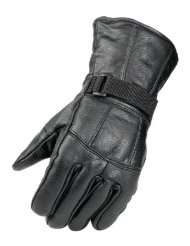 Raider Black X Large Leather Motorcycle Riding Gloves