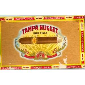 Vintage Cardboard Cigar Box TAMPA NUGGET, Mild Cigar, Tampa, Fla., 2 