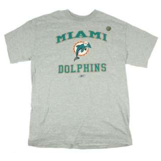   Dolphins Heather Grey Preshrunk T Shirt Football Men’s M XL  