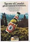 1978 Molson Ale Canadian Mountains Vintage Beer Ad