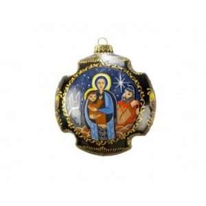 536 MXR   Nativity Scene Holy Family Religious Christmas Ornament Icon 