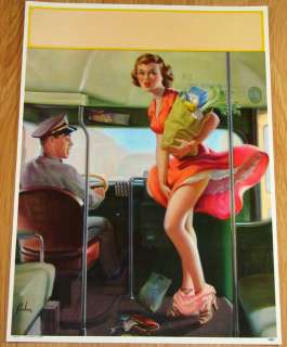 ART FRAHM 1950 PIN UP PRINT CHEESECAKE EMBARRASSMENT SERIES A FARE 