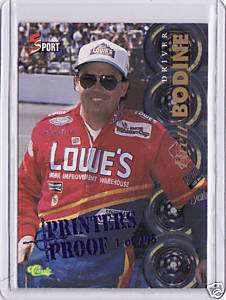 1995 CLASSIC BRETT BODINE PRINTERS PROOF CARD #167 ~ 1/795 ~ NASCAR 