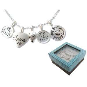  Jesus Is The Truth Silver Charm Necklace Gift Boxed 