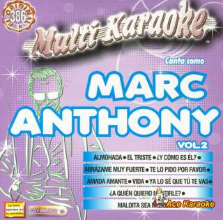 Multi Karaoke OKE 386   Marc Anthony Vol. 2 Spanish CDG 617091003867 
