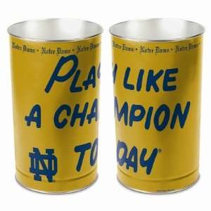  Collegiate Tapered Wastebasket   Notre Dame / Play Like a 