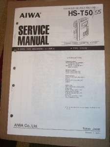 AIWA Service Manual~HS T50 Radio Cassette player  
