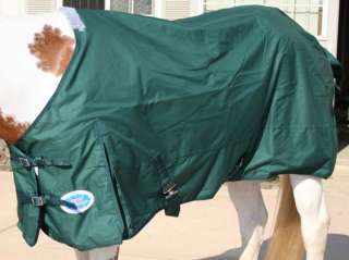 Waterproof Breathable 600D Horse Rain Sheet w Lining Green 75   84 