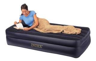 Intex Twin Pillow Raised Inflatable Airbed Mattress 078257315680 