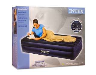 Intex Twin Pillow Raised Inflatable Airbed Mattress 078257315680 