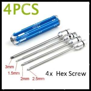 Hex 4Pcs Screw Driver Tools Kit Set for RC Helicopter  