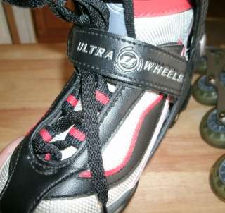 Ultra Wheels In Line SkatesKids Roller Blades Black and Red Size 1 