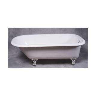 60 inch Classic Style Clawfoot Tub with Chrome Feet  