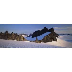  Snow Covered Mountains, Rhino Peak, Juneau, Alaska, USA 