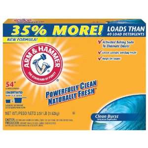   Powder Laundry Detergent, Clean Burst, Regular, 54 Loads, 3.57 Pounds