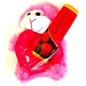   Pink Plush Stuffed Animal Monkey  Grocery & Gourmet Food