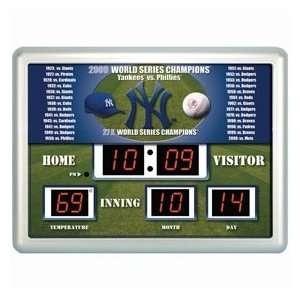  New York Yankees Clock   14x19 Scoreboard