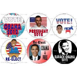   BARACK OBAMA for President 2012 Pinback Buttons 1.25 Pins Re elect
