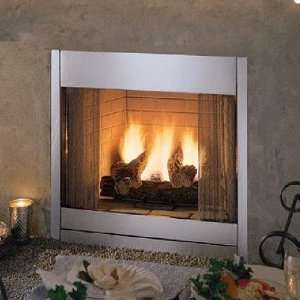   Radiant Vent free Propane Fireplace   Stainless Steel
