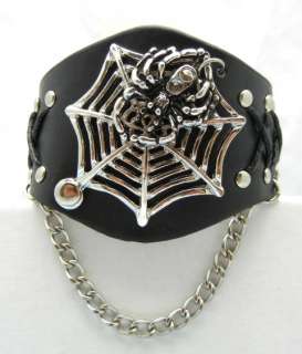 Punk Rock Biker Web Spider Bracelet Wristband TEW102  