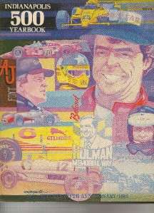 1991 Indianapolis 500 Yearbook Hungness Rick Mears  