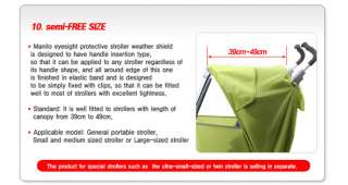 Manito] Elegance+ Stroller Weather Shield Rain Cover   Grey [US 