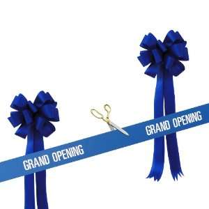   Ribbon Cutting Scissors with 10 Yards of 4 Blue Grand Opening Ribbon