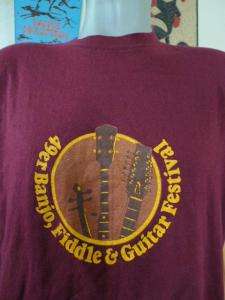 80s Vintage 49ER FIDDLE BANJO FESTIVAL T Shirt Large  