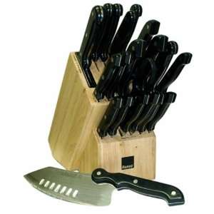  Ronco 20pc Cutlery & Wooden Block Set: Kitchen & Dining
