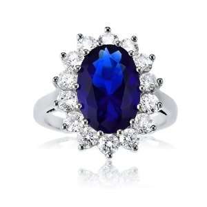  Bling Jewelry Royal CZ Sapphire Color Engagement Ring Kate 