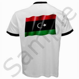 LIBYA LIBYAN FREEDOM FLAG RINGER T SHIRT  
